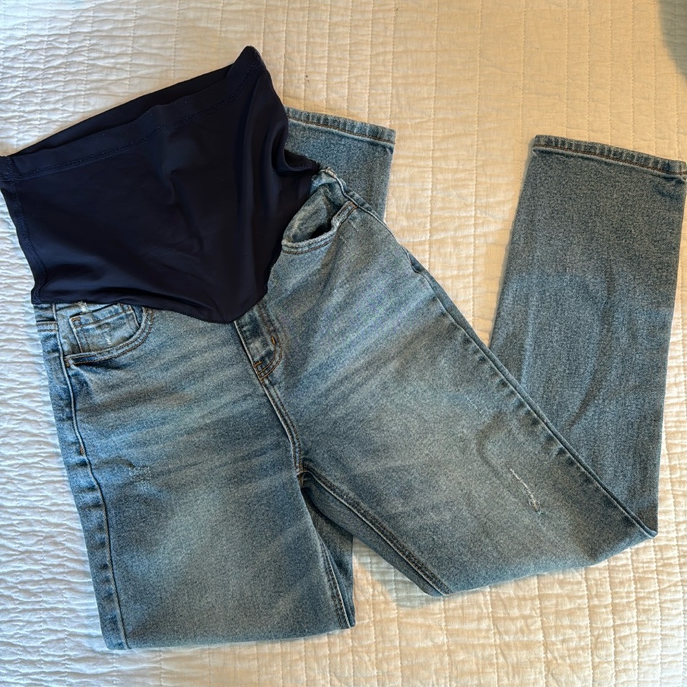 Pink blush Straight Leg Maternity Jeans